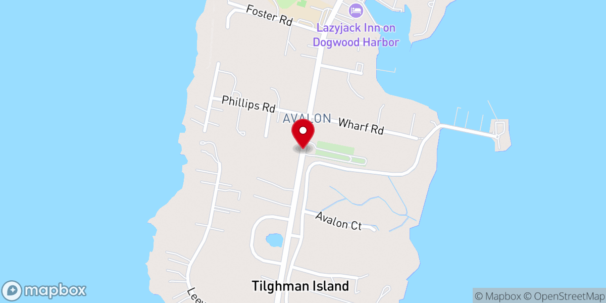 Map showing location of Tilghman Methodist Church