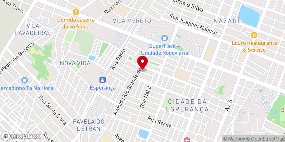 Map showing location of Igreja Batista Viva Esperança