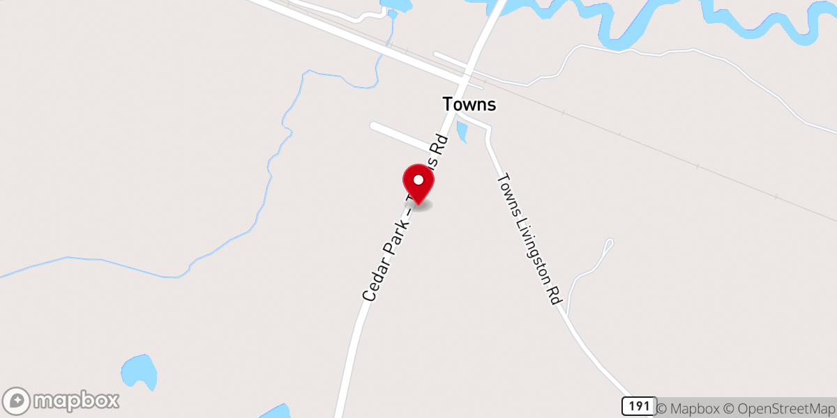 Map showing location of Towns Church Of God