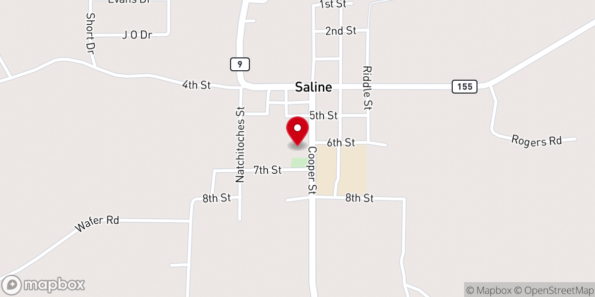 Map showing location of Magnolia Baptist Church