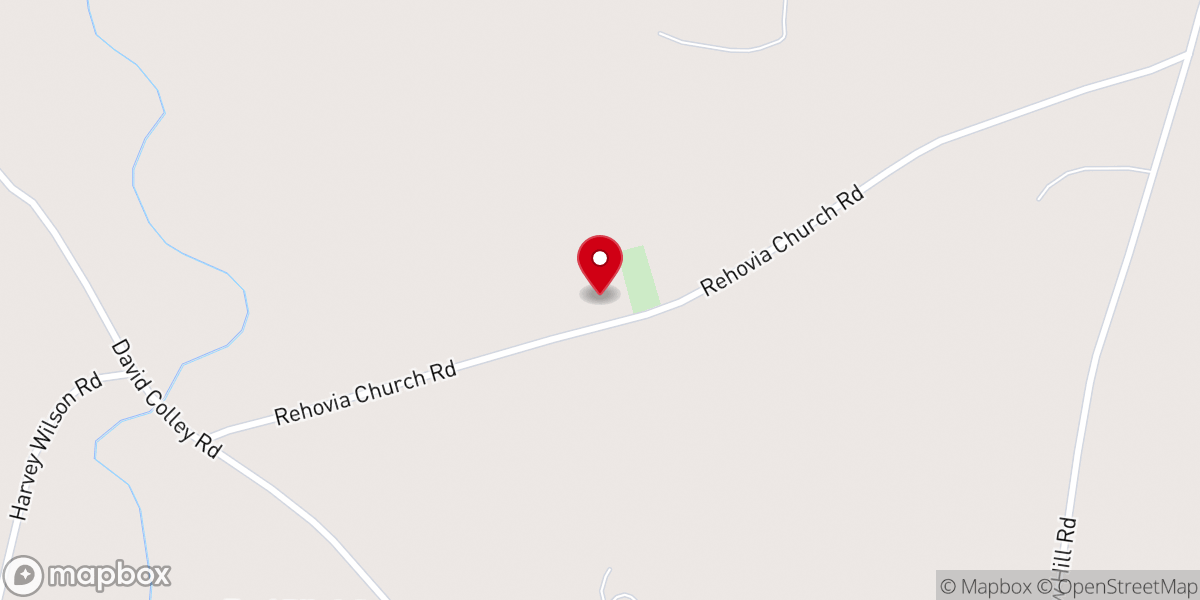 Map showing location of Rehovia Baptist Church