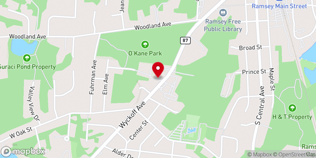 Map showing location of St Paul's Parish Center