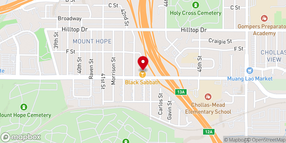 Map showing location of Praise Centre Church of God In Christ
