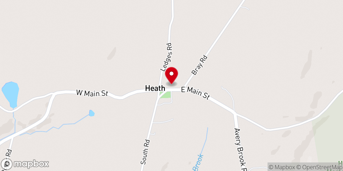 Map showing location of Heath Union Church