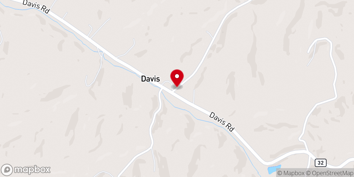 Map showing location of Beards Church