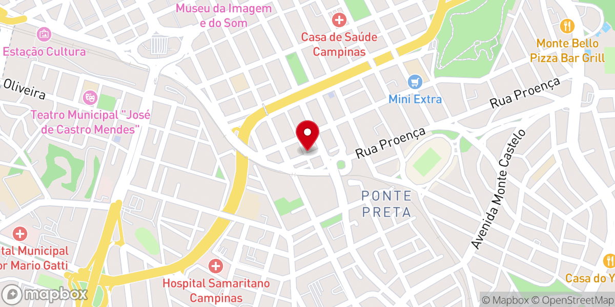 Map showing location of Igreja Batista Bíblica do Centro