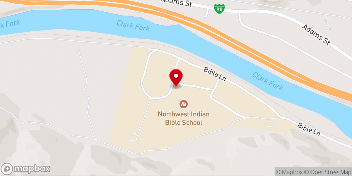 Map showing location of Northwest Indian Bible School