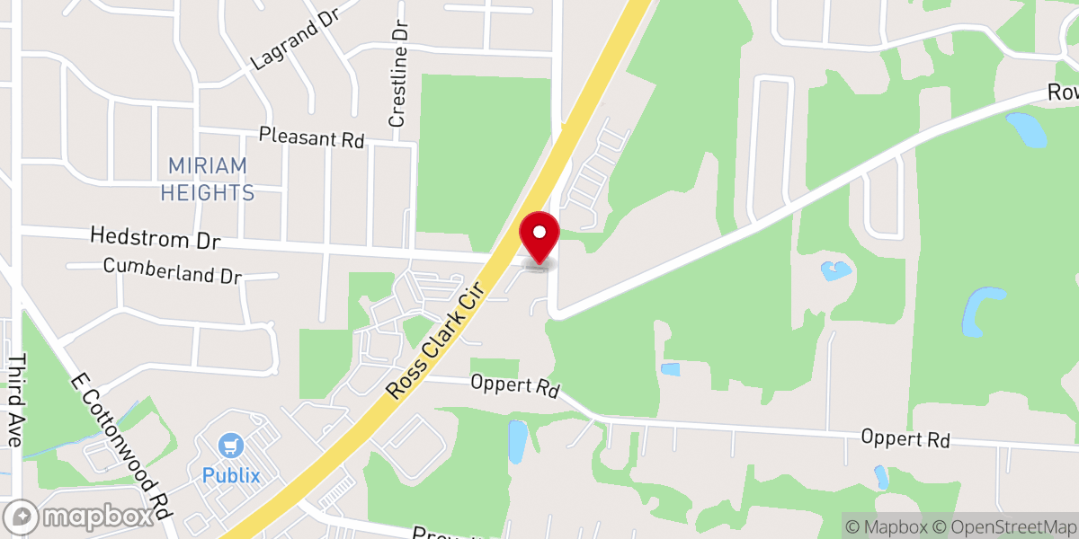 Map showing location of First Pentecostal Church