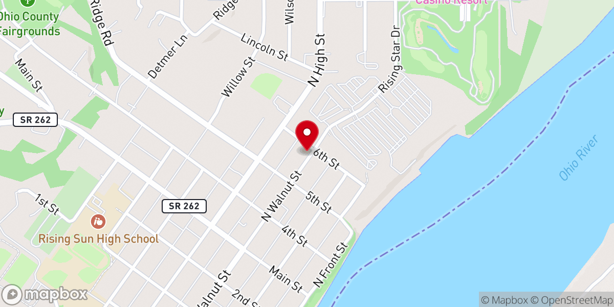 Map showing location of Shiloh Baptist Church