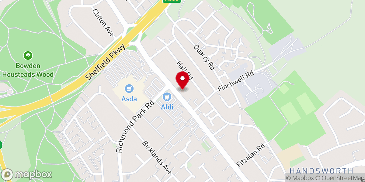 Map showing location of City of Refuge Foursquare Church