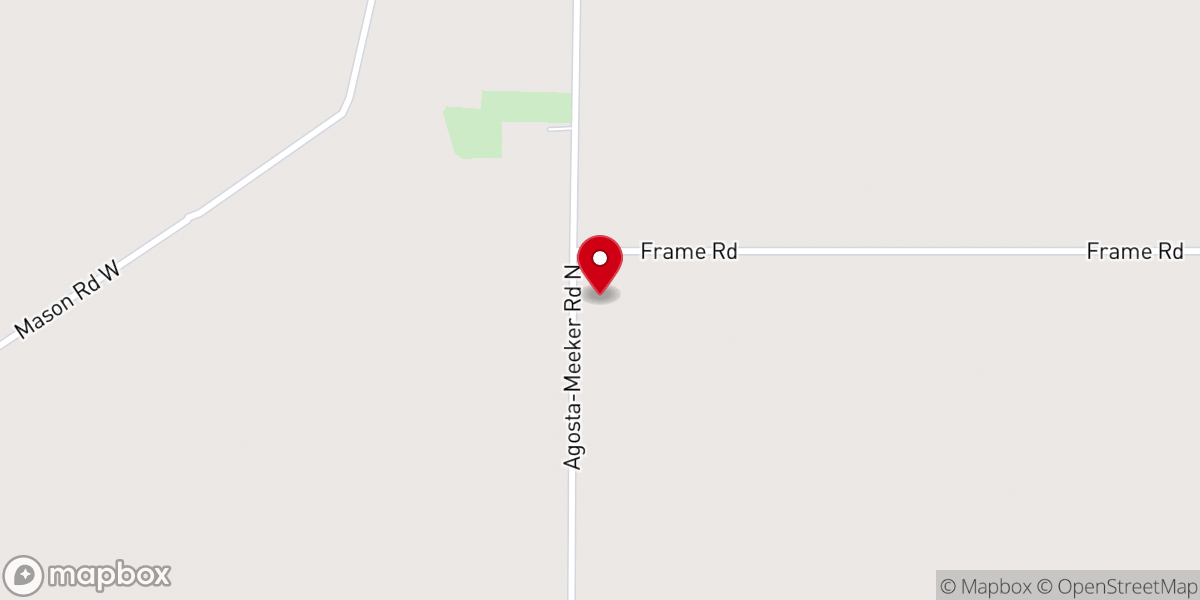 Map showing location of New Bloomington United Methodist Church