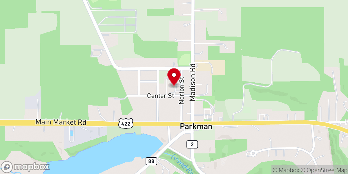 Map showing location of St. Edward Parish