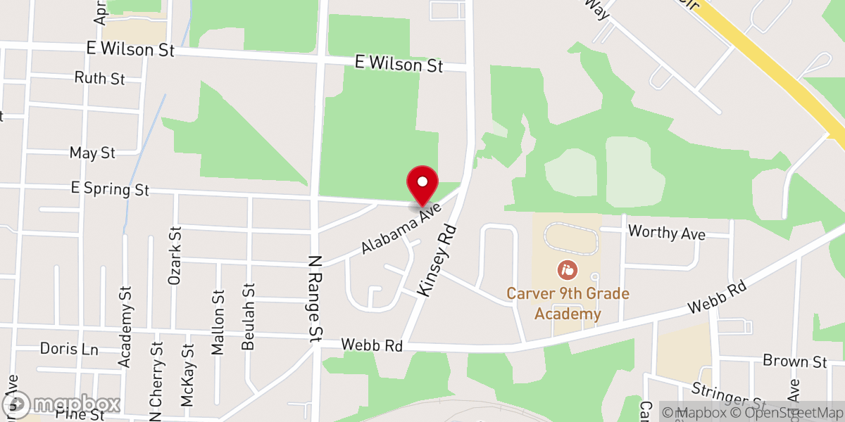 Map showing location of Alabama Avenue Baptist Church