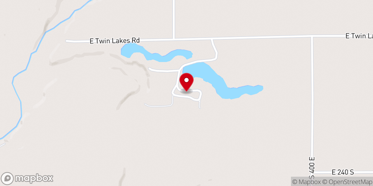 Map showing location of Twin Lakes Camp/Conference Center