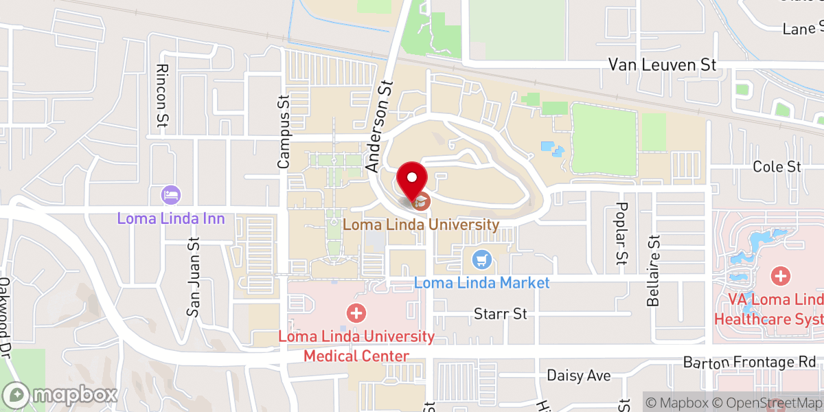 Map showing location of Campus Hill Church of Seventh-day Adventists