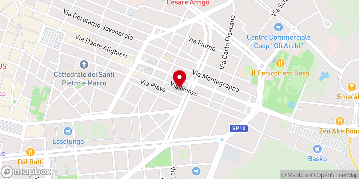 Map showing location of Parrocchia di San Pio V