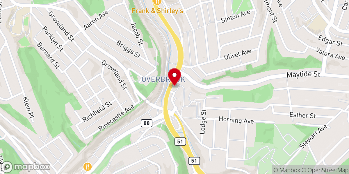 Map showing location of Fairview United Methodist Church