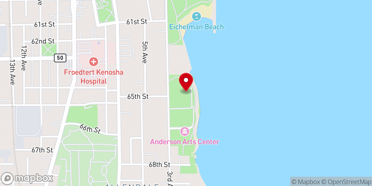 Map showing location of Kemper Center