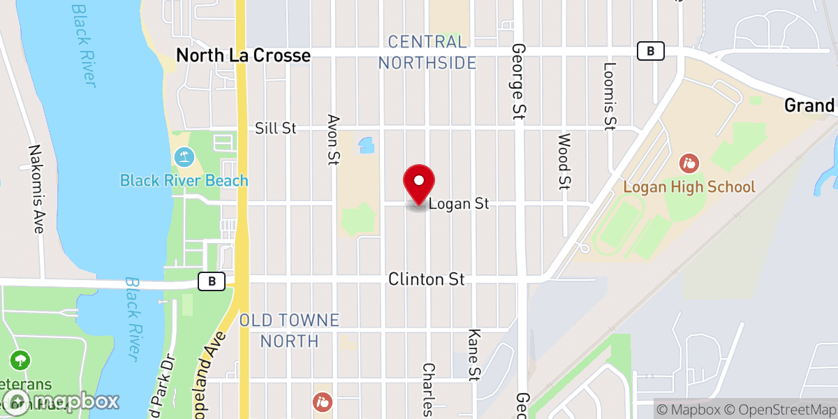 Map showing location of Calvary Apostolic Church