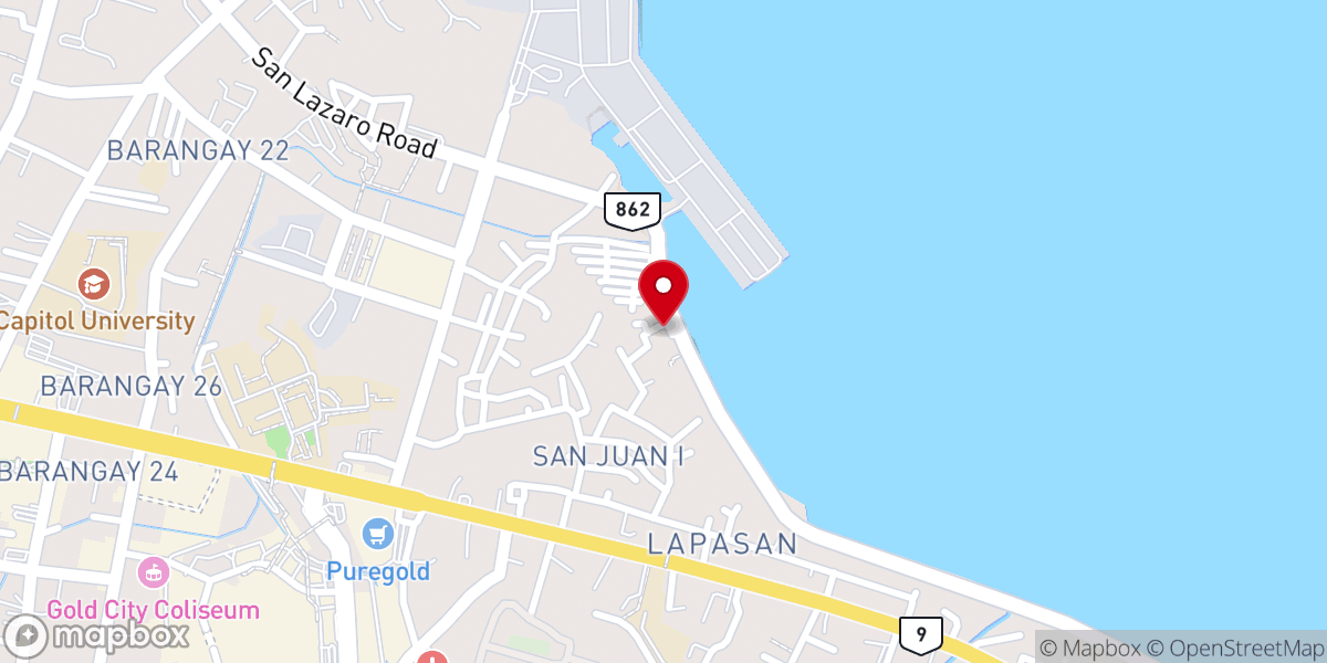 Map showing location of UPC Pentecostal Church Lapaz uno lapasan