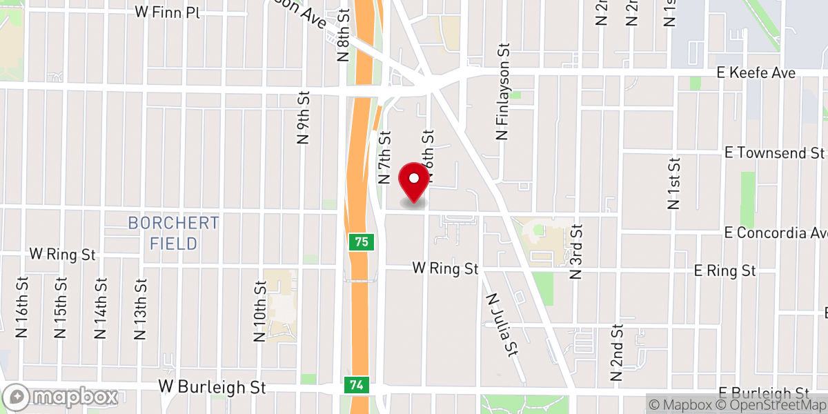 Map showing location of Crossing Jordan Ministries