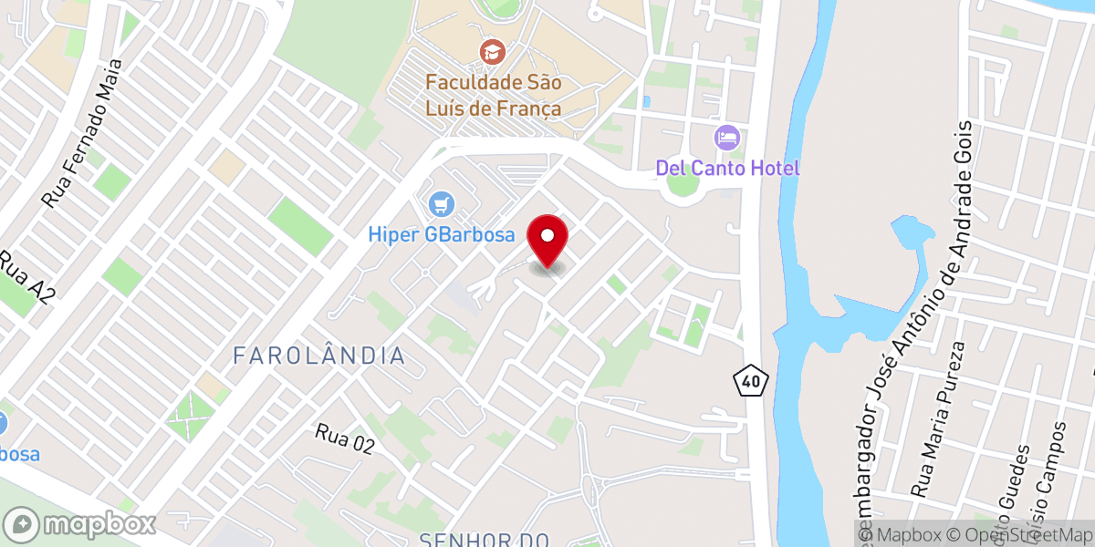 Map showing location of N. Sra. Aparecida