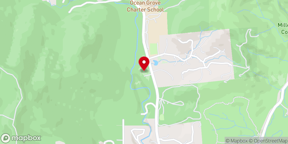 Map showing location of Easterseals Camp Harmon