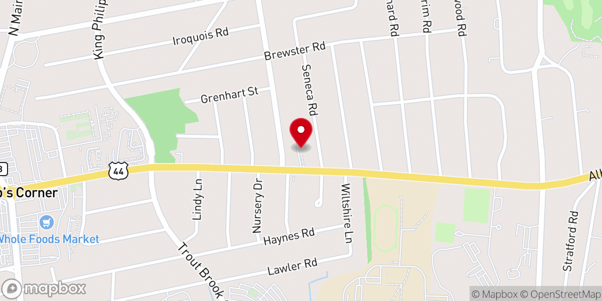 Map showing location of Young Israel of West Hartford