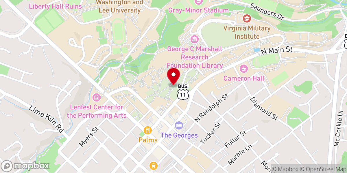 Map showing location of University Chapel