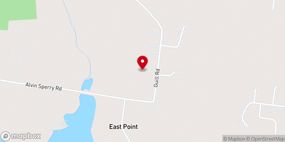 Map showing location of Cedar Chapel Woodworks