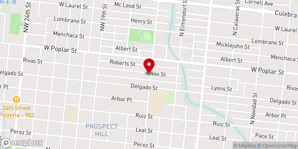 Map showing location of Rivas Street Church of God in Christ