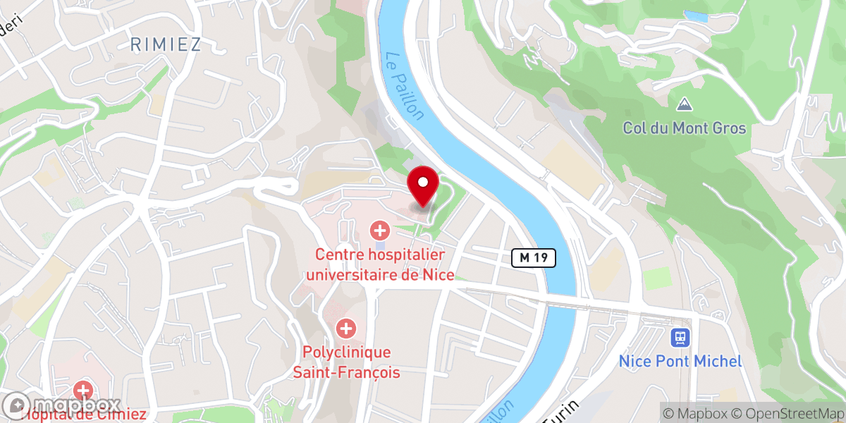 Map showing location of Abbaye Saint-Pons de Nice