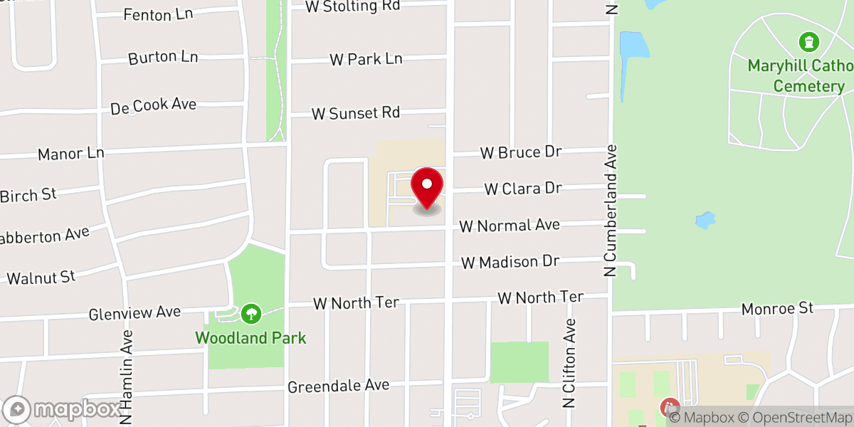 Map showing location of Our Lady of Ransom Church