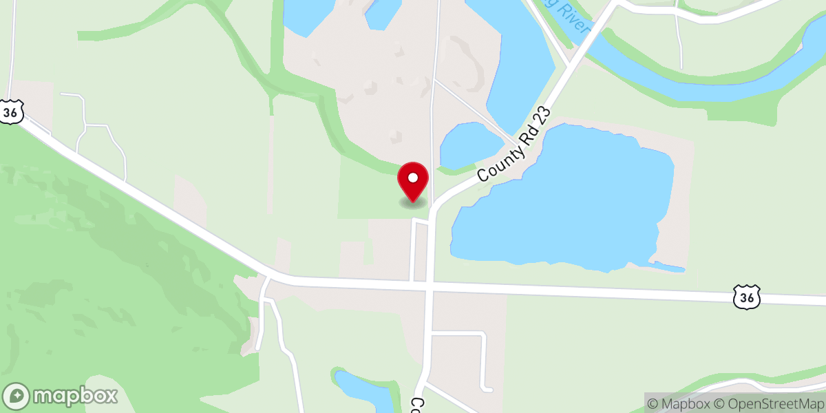 Map showing location of Prairie Chapel United Methodist Church