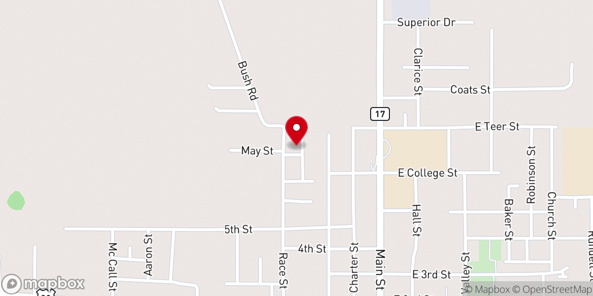 Map showing location of St Peter AME Church