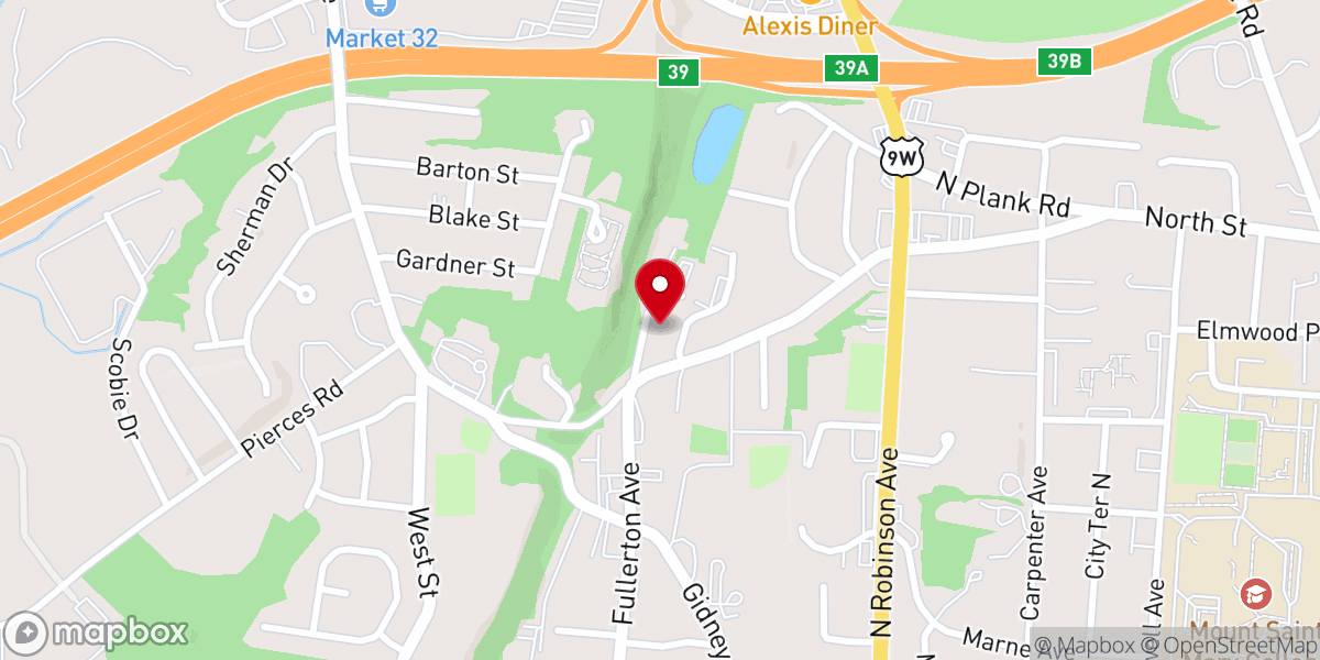 Map showing location of Congregation Agudas Israel