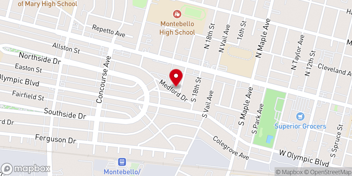 Map showing location of Praise Chapel Family Montebello