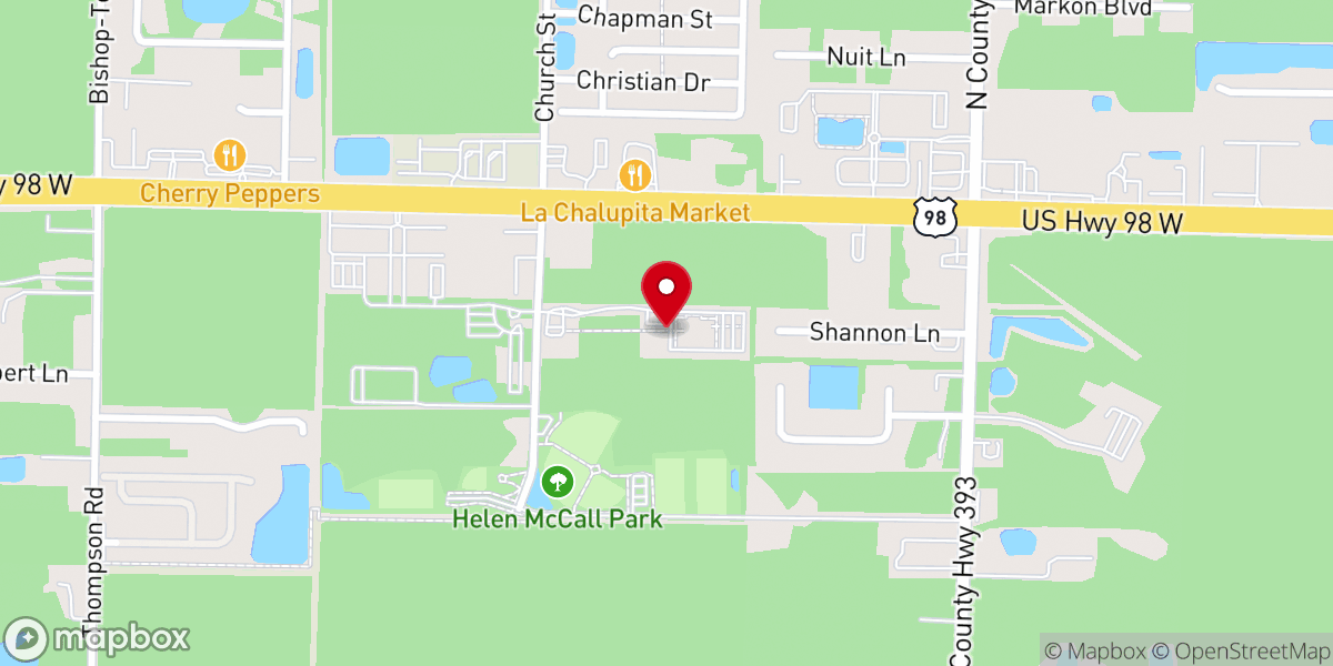 Map showing location of St Rita's Catholic Church