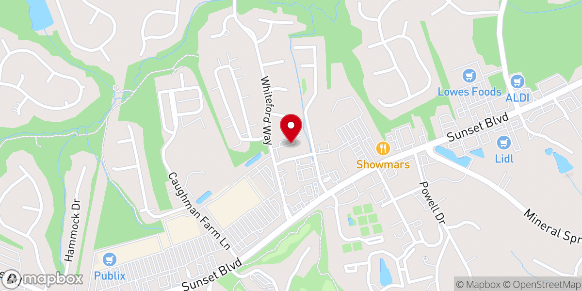 Map showing location of Lakeside Church