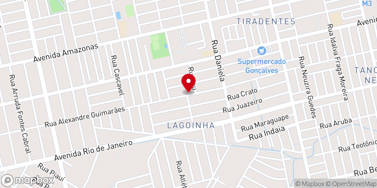 Map showing location of Igreja Batista Aba Pai