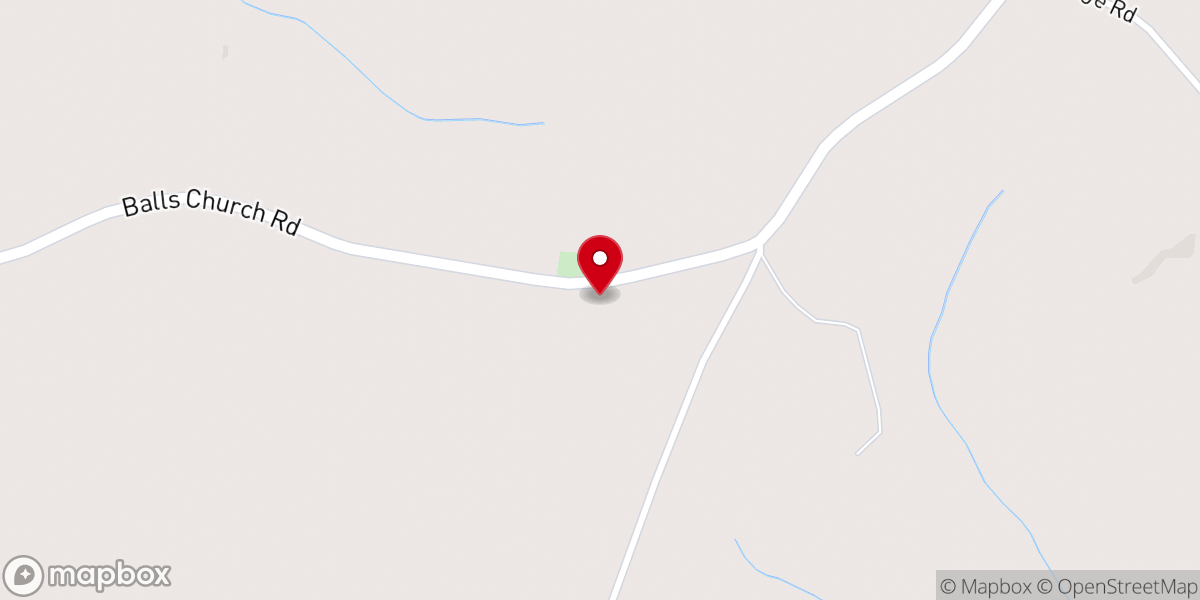 Map showing location of Balls CME Church
