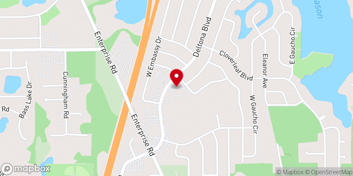 Map showing location of DAC - Deltona Alliance Church