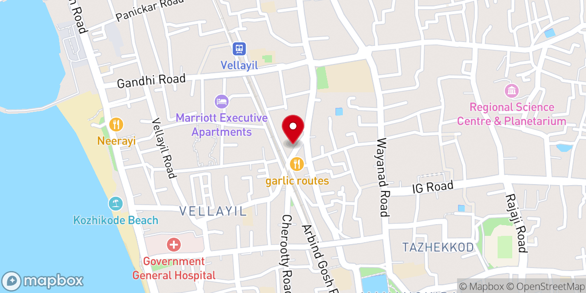 Map showing location of St. Thomas' Syro-Malabar Church, Amalapuri
