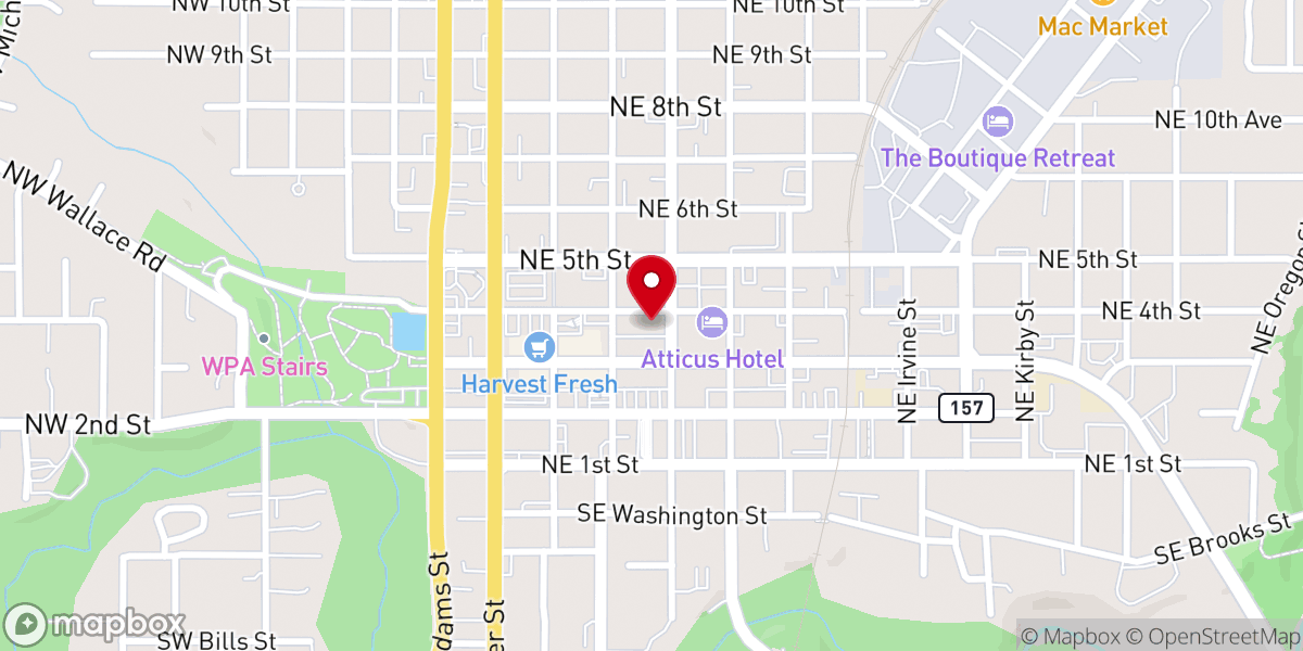 Map showing location of Creekside Community Church