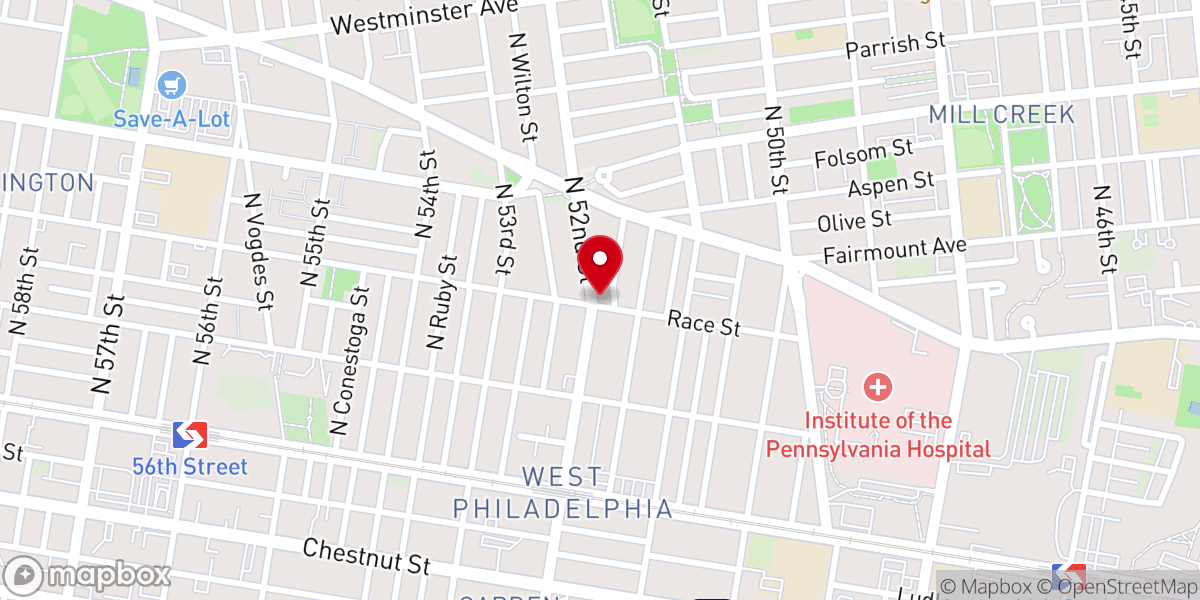 Map showing location of Refuge Church of Christ