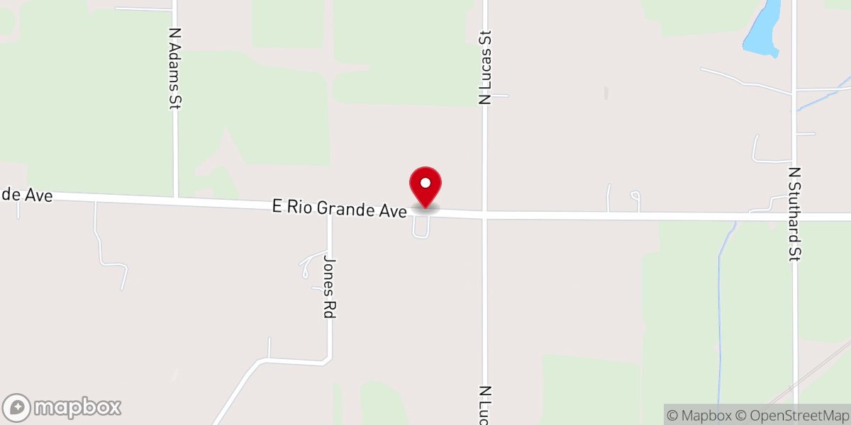 Map showing location of Higher Ground Christian Center