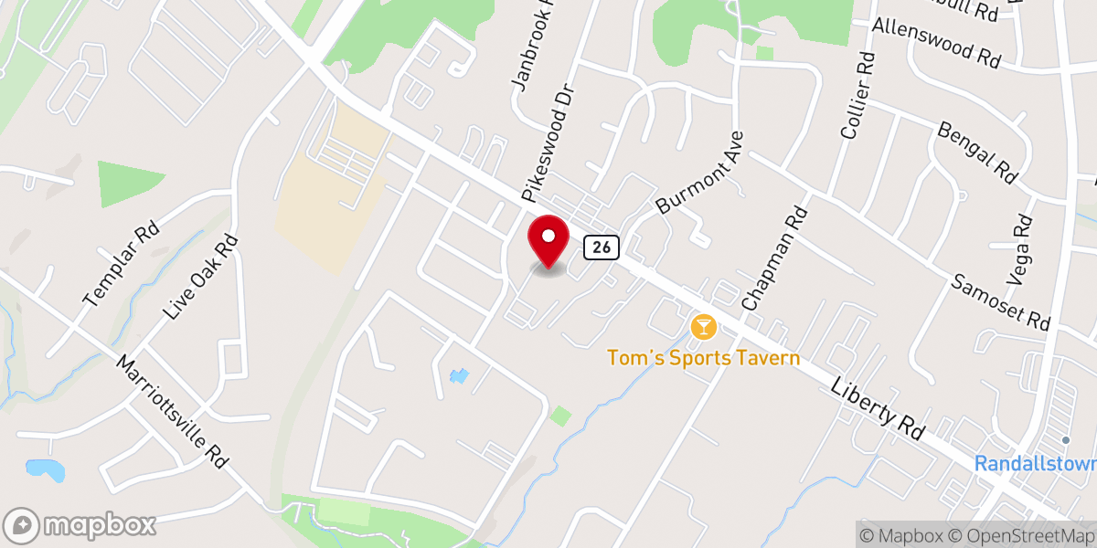 Map showing location of Colonial Baptist Church