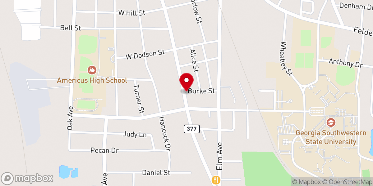 Map showing location of Lee Street United Methodist Church