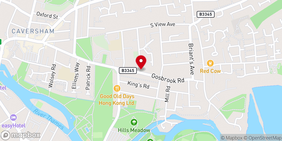 Map showing location of Caversham Methodist Church