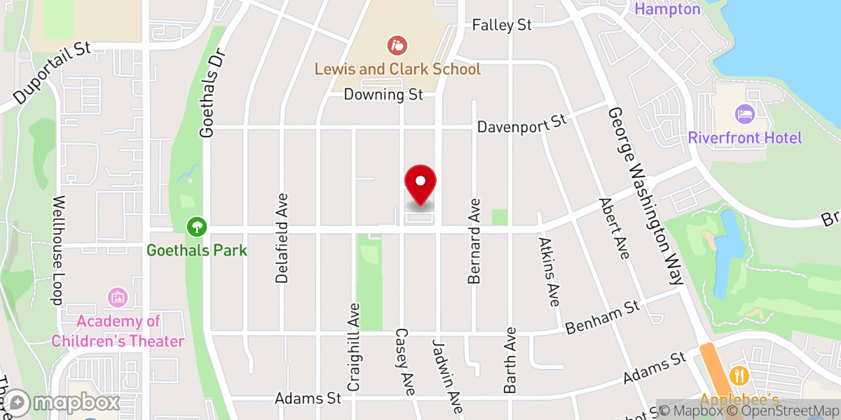 Map showing location of Hope Tri-Cities